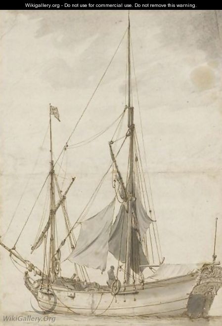 A Small Masted Boat - Claude-joseph Vernet