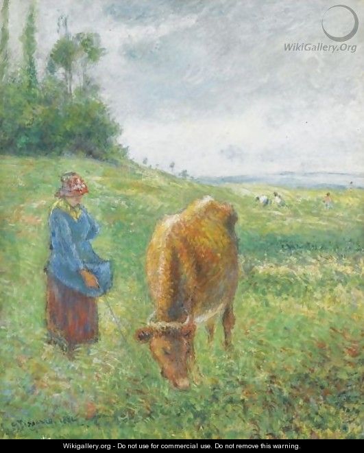 Gardeuse De Vache, Cote Des Grouettes, Pontoise - Camille Pissarro