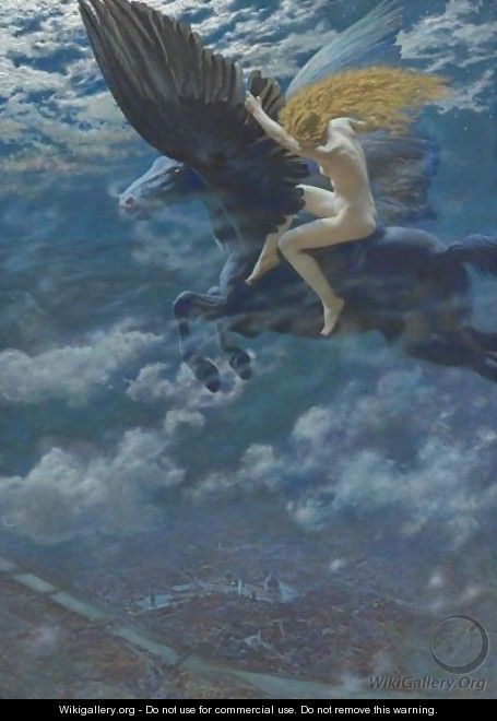 Dream Idyll (A Valkyrie) - Edward Robert Hughes R.W.S.