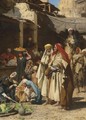 A Street Scene, Cairo - Leopold Carl Muller