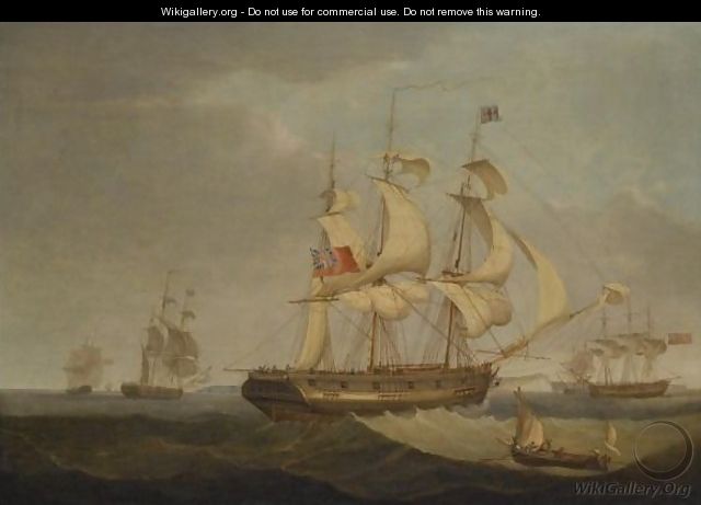 The Frigate Mary And Other British Shipping Off Dover - Thomas Whitcombe