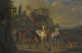 A Cavalry Party Halted Before An Inn - Pieter van Bloemen