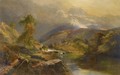 Figures Resting Beside A Highland Loch - Sidney Richard Percy