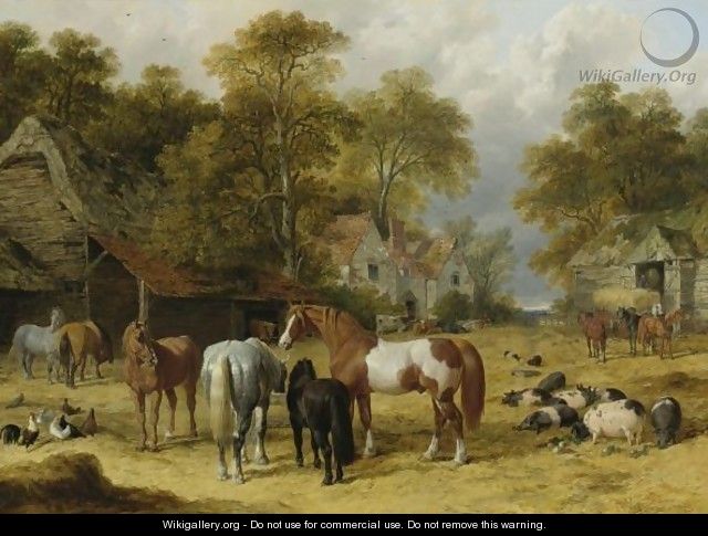 A Farmyard - John Frederick Herring Snr