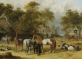 A Farmyard - John Frederick Herring Snr