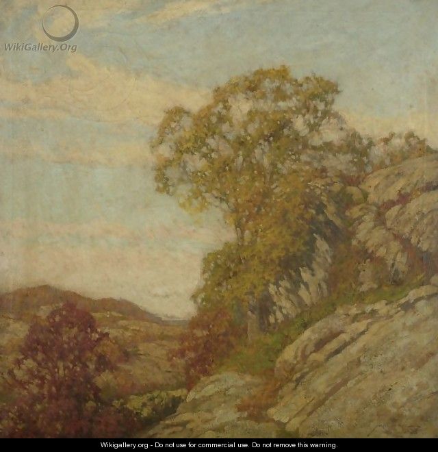Mountain Landscape In The Fall - Frederick John Multhaupt