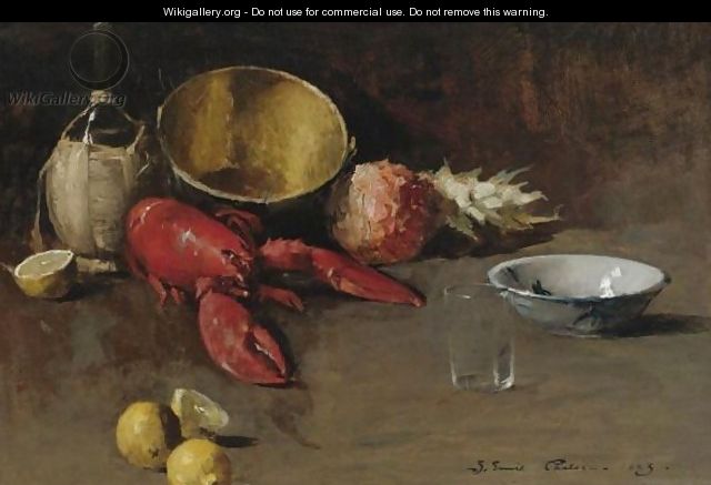 Still Life With Lemons And Lobster - Emil Carlsen