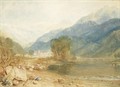 A View From The Castle Of St. Michael, Bonneville, Savoy, From The Banks Of The Arve River 2 - Joseph Mallord William Turner