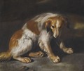 A Spaniel Seated In A Landscape - (after) Arcangelo Resani