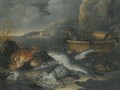 Still Life With An Assortment Of Fish And Squid On A Beach - Nicola Maria Recco