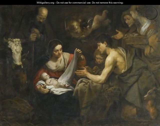 Adoration Of The Shepherds - (after) Jacob Van, The Elder Oost