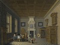A Palace Interior With Cavaliers Cavorting With Nuns - Dirck Van Delen