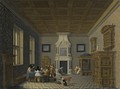 A Palace Interior With Cavaliers Cavorting With Nuns - Dirck Van Delen