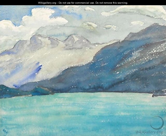 Lake Sils With View At Corvatsch - Giovanni Giacometti