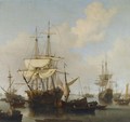 Shipping At Anchor In The Thames Estuary, Near Wapping - Samuel Scott