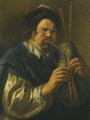 Self-Portrait As A Bagpipe Player - Jacob Jordaens