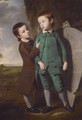 Portrait Of Two Boys With A Kite - George Romney