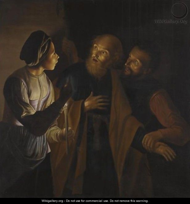 The Denial Of Saint Peter - (after) Georges De La Tour