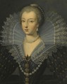 Portrait Of A Lady In An Ornate Black Dress With A Lace Ruff - (after) Frans, The Elder Pourbus
