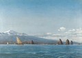 Sailing Boats Before Mount Etna - Michael Zeno Diemer