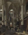 Interior Of A Protestant Gothic Church 3 - Emanuel de Witte