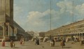 Venice, A View Of Piazza San Marco, Looking West From South Of The Central Line - (after) (Giovanni Antonio Canal) Canaletto