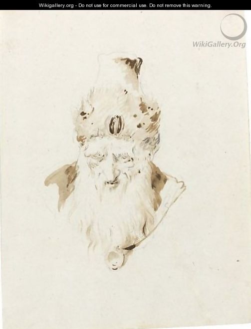 Head Of A Magician - Giovanni Battista Tiepolo