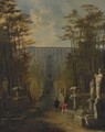 View Of The Villa D'Este And Gardens, Tivoli - Johann Wilhelm Baur