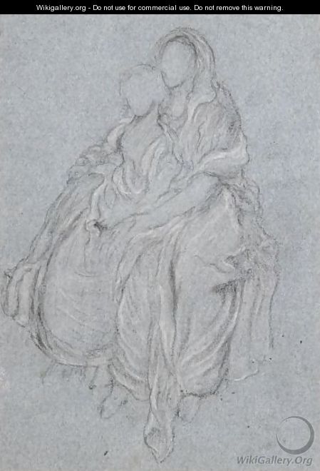 Drapery Study Of The Seated Girls Watching The Festival Procession In The Daphnephoria - Lord Frederick Leighton