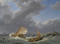 Shipping In Choppy Waters - Johannes Hermanus Koekkoek