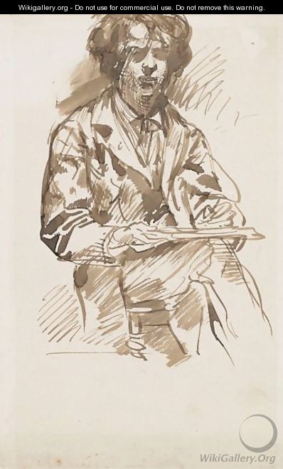 Portrait De Jeune Homme - Alfred Dehodencq