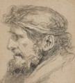 Head Of A Bearded Man In Profile - Ecole Francaise, Xixeme Siecle