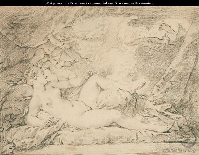 Danae And The Golden Shower - (after) Francois Boucher