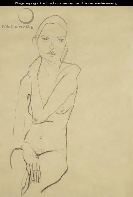 Seated Female Nude 2 - Egon Schiele