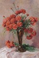 Red Carnations In A Silver Vase - Abbott Fuller Graves