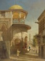 A Street Scene In Old Cairo Near The Ibn Tulun Mosque - Adrien Dauzats