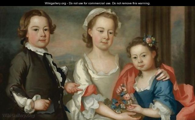 Portrait Of The Ballard Children - Bartholomew Dandridge