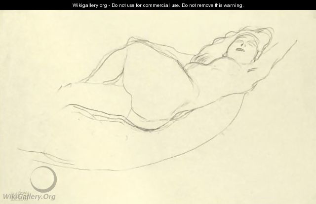 Liegender Akt Nach Rechts 3 - Gustav Klimt