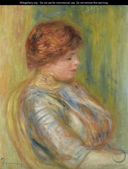 Portrait De Femme Assise Dans Un Fauteuil - Pierre Auguste Renoir
