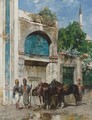 At Rest At The Fountain - Alberto Pasini