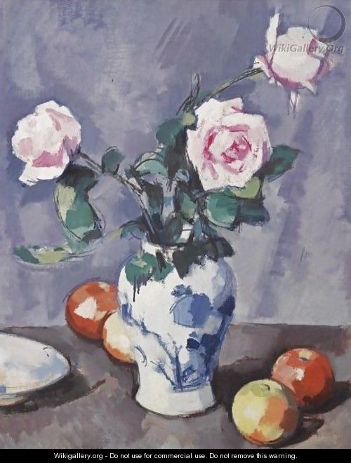 Still Life With Pink Roses - Samuel John Peploe