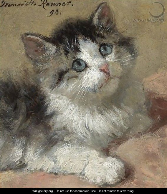 An Inquisitive Kitten - Henriette Ronner-Knip