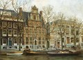 A View On 'Het Huis Met De Hoofden' At The Keizersgracht, Amsterdam - Johan Gerard Smits