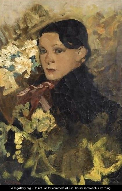 A Flower Girl - George Hendrik Breitner