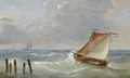 Shipping In Choppy Waters - Charles Louis Verboeckhoven