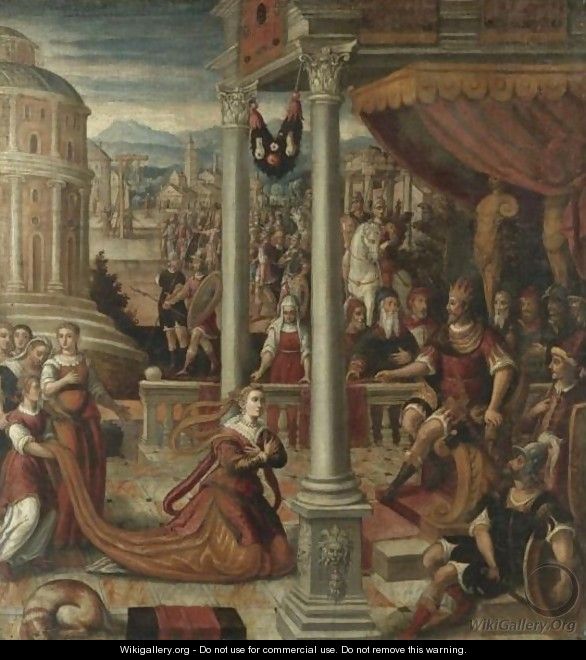 Esther Before King Ahasuerus - Venetian School