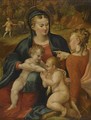 The Holy Family With Saints John The Baptist And Catherine - Michele Da Parma (see Rocca)