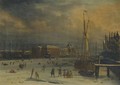 Amsterdam, A View Of The 's Lands Zeemagazijn In Winter - Jacobus Storck