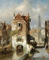 A View Of Utrecht, The Dom Tower In The Distance - Charles Henri Leickert