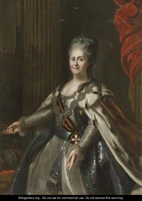 Portrait Of Catherine The Great - (after) Anton Albertrandi